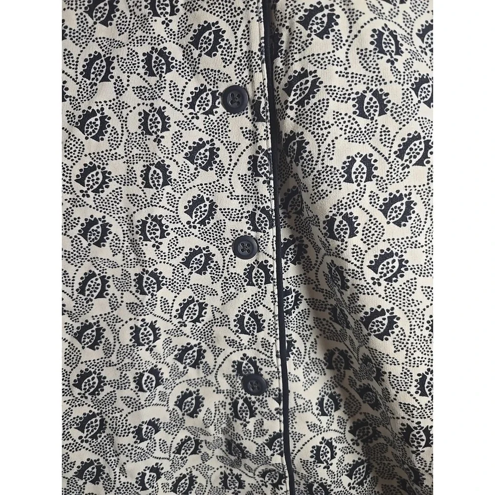 Rebecca Minkoff Pajama Set Women L Floral Paisley Button Down Top Pants NWOT - Picture 7 of 16